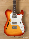 Vintage V72H Tele Custom Hardtail Semi-Hollow Electric Guitar - GuitarPusher