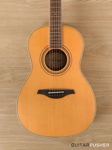 Vintage V880N Solid Top 00 Parlor Acoustic Guitar - GuitarPusher