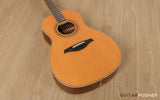 Vintage V880N Solid Top 00 Parlor Acoustic Guitar - GuitarPusher