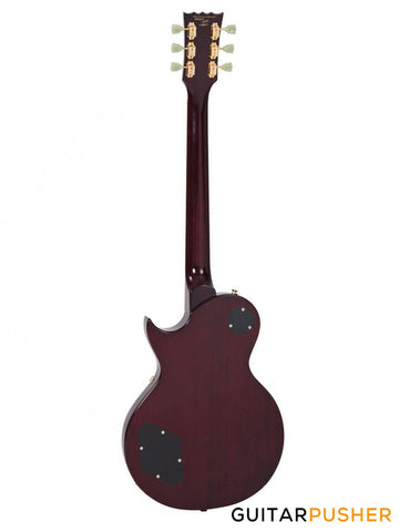 Vintage V100 Reissue Electric Guitar Wine Red GuitarPusher
