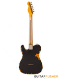 Vintage V59 Icon T-Style Electric Guitar - Distressed Black