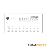 Vitoos Battery 8k 8-Output Fully Isolated Rechargeable Power Bank for Effects (9V)