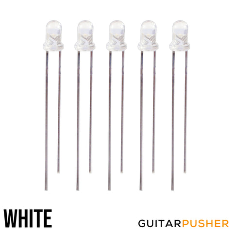 3mm Round Clear LED Diodes - Pre-Wired With Resistors, Multiple Colors 20° Angle