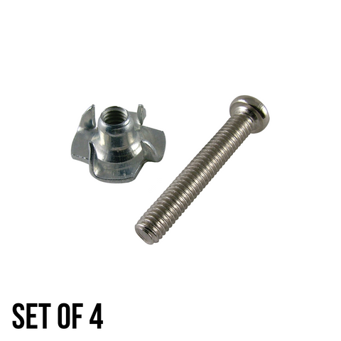 WD 1" Phillips Screw, Oval with matching T-Nut (4 pcs)