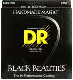 DR Black Beauties 4-String Black Stainless Bass Guitar Strings with K3 - GuitarPusher