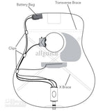 Fishman Sonitone GT-2 Acoustic Guitar Pickup (SON-GT2) Endpin Jack and Internal Battery Bag