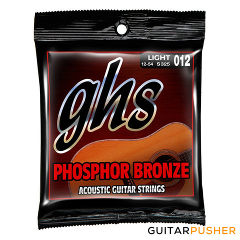 GHS Phosphor Bronze Acoustic Guitar Strings S325 Light 12-54 (12 16 24 32 42 54)
