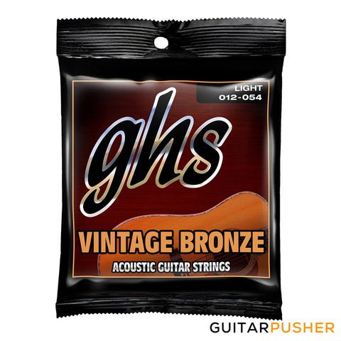 GHS Vintage Bronze Acoustic Guitar Strings VN-L Light 12-54 (12 16 24 32 42 54)