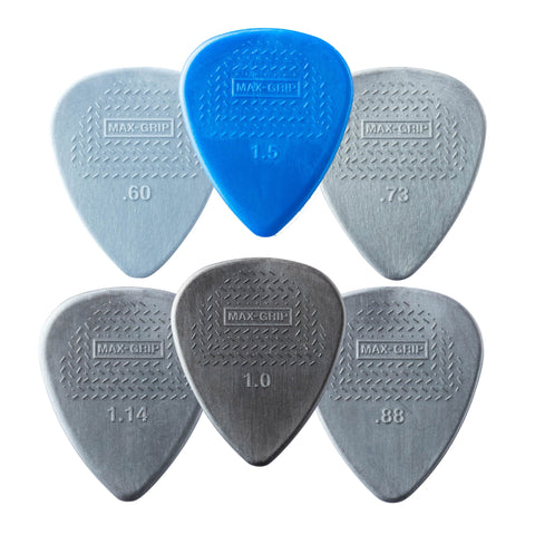 Dunlop Max Grip Standard Guitar Pick GP Sample Pack 0.60 - 1.5mm - GuitarPusher