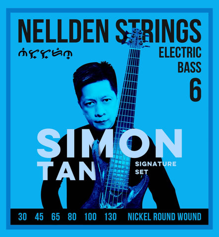 Nellden Music Made in USA Simon Tan Signature 6-String Bass Guitar String Set 30-130 (30 45 65 80 100 130)