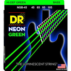 DR Neon Green 4-String Bass Guitar Strings with K3 - GuitarPusher