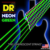 DR Neon Green 5-String Bass Guitar Strings with K3 Coated Medium Bass Strings - GuitarPusher