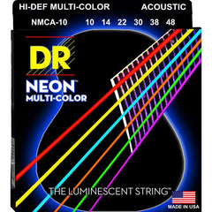 DR Neon Multi-Color Acoustic Guitar Strings - GuitarPusher