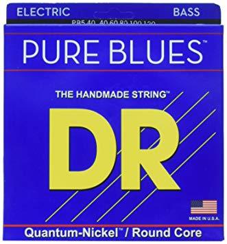 DR Pure Blues Handmade 5-String Bass Guitar Strings - GuitarPusher